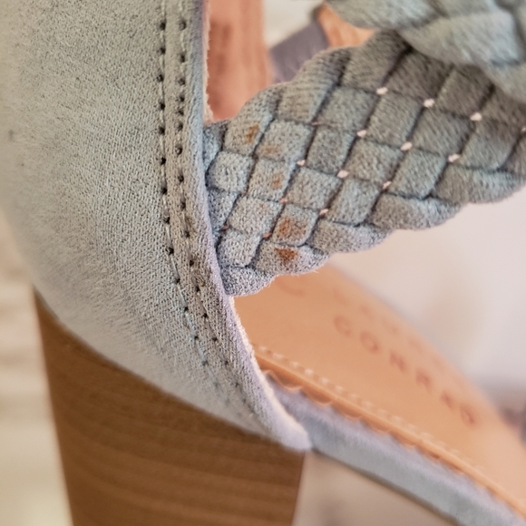 LC Lauren Conrad Blue Aventurine Sandal Heels - Picture 7 of 13